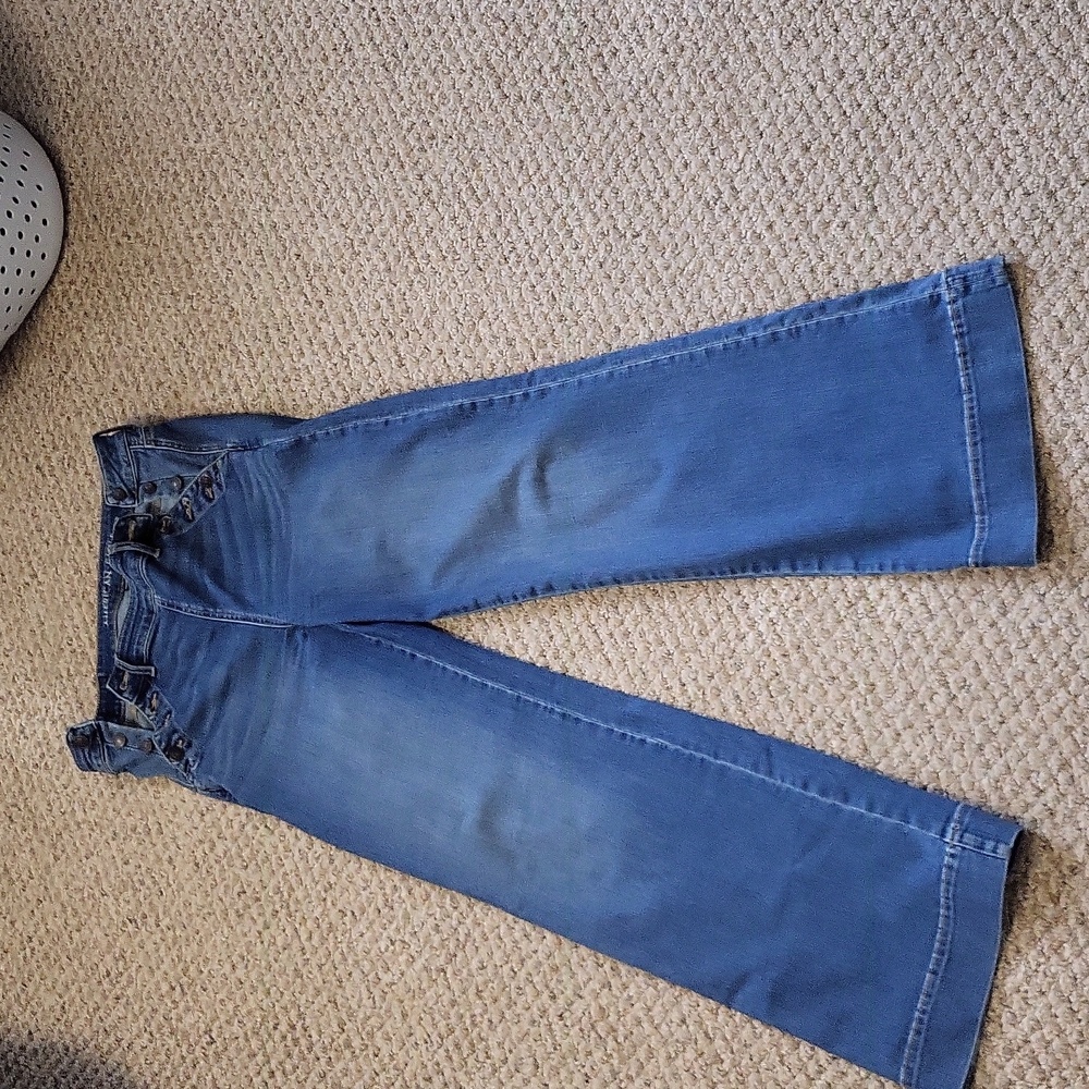 AE button fly(es) wide leg jeans